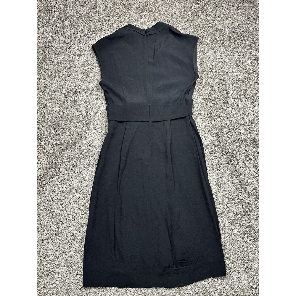 Kate Spade Womens Dress Size 2 Black Bow Waist V Neck Cocktail Career Old Money - Picture 3 of 12